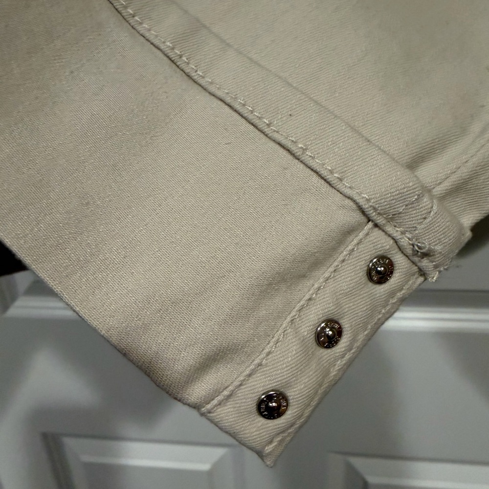 NWT Women’s Size 16 Gloria Vanderbilt Natural Sand Patty Belted Capri - Picture 5 of 6